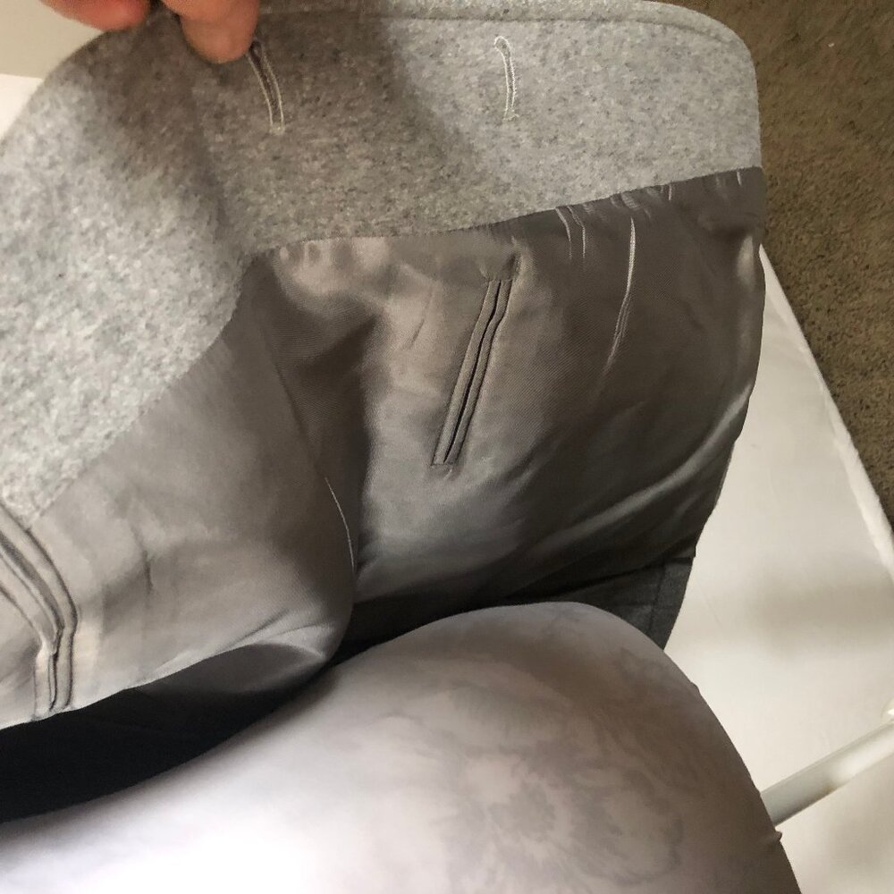 Vintage Hunter Haig Gray Wool Blazer — Union Made in USA | Quiet Luxury Classic - Picture 8 of 11